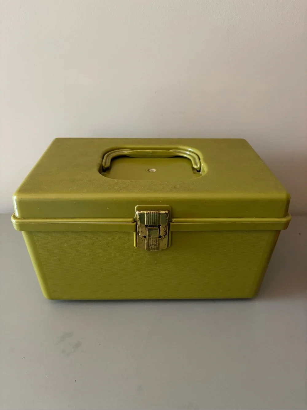 Vintage Avocado Green Sewing Cases Boxes Set of 2 Wilson Mfg Corp Wil-hold